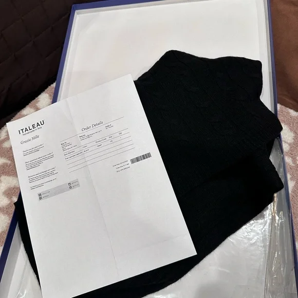 Pure Cashmere Cable Knit Poncho - Picture 7 of 11